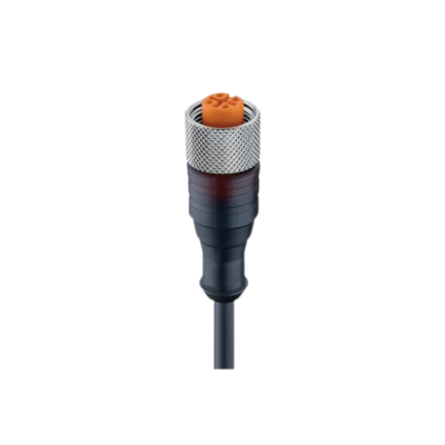 M12 A-code vrouwelijk transparante behuizing PVC zwart